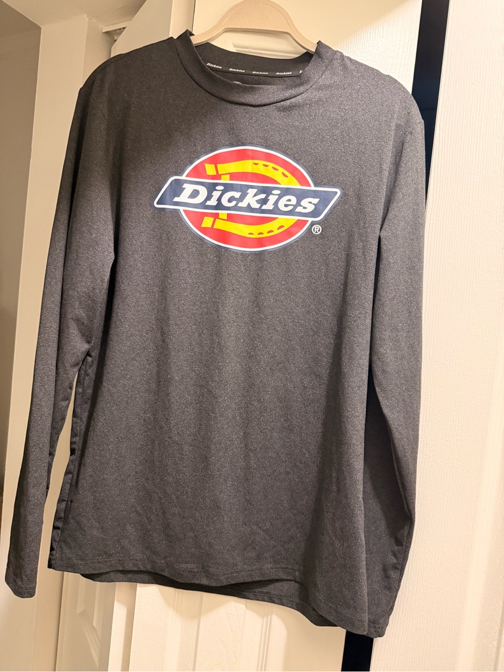 Dickies Charcoal Long-Sleeve Logo Tee